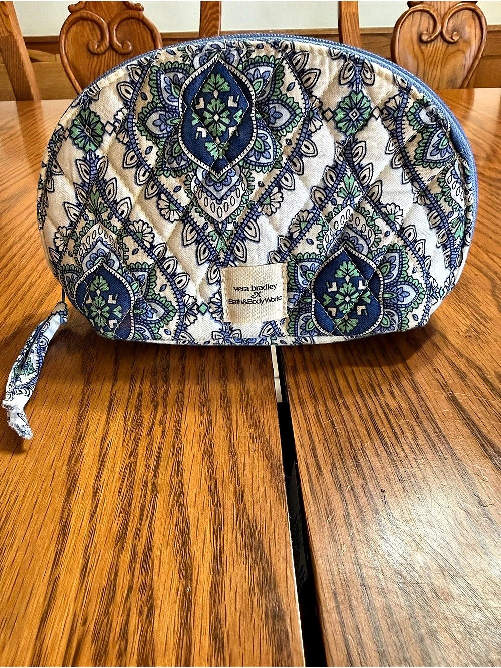 Vera Bradley Cosmetic Bag in Blue & White